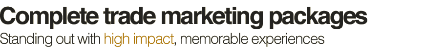 Trade marketing - product launches, account presentations