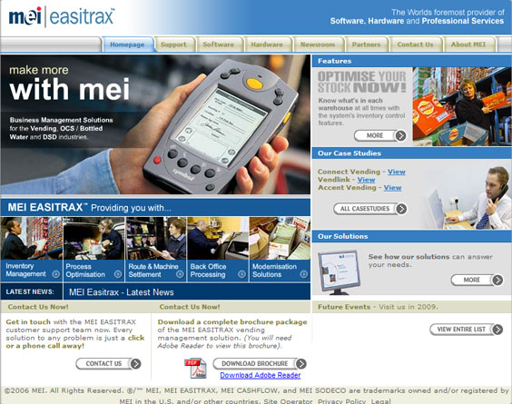MEI Easitrax website